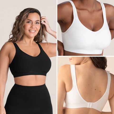 Comfortable strapless wire-free shaping sports bra