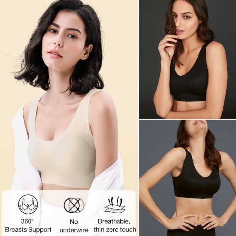 Wire-free cloud-shaped back bra