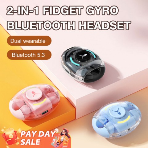 2-in-1 Fidget Gyro Bluetooth Headset