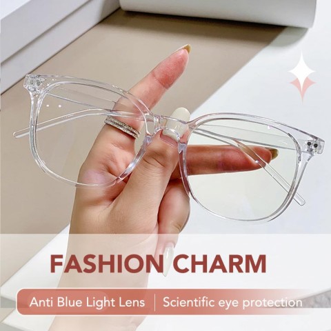 Trendy round frame myopia glasses