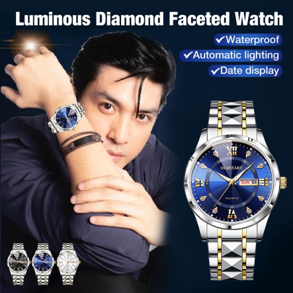 Luminous Diamond Faceted Watch..