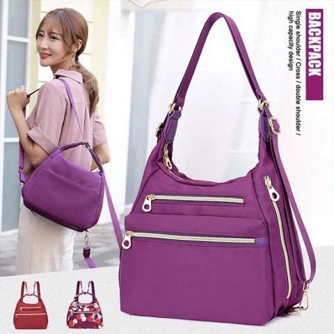 Fashion Double Zippers Bag