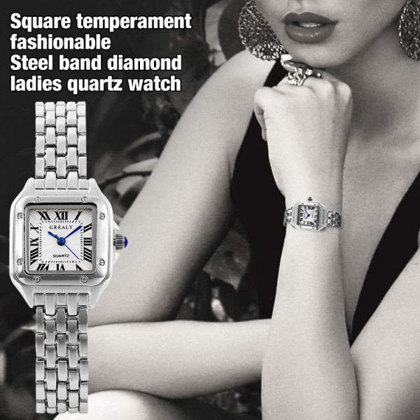 Square diamond ladies watch