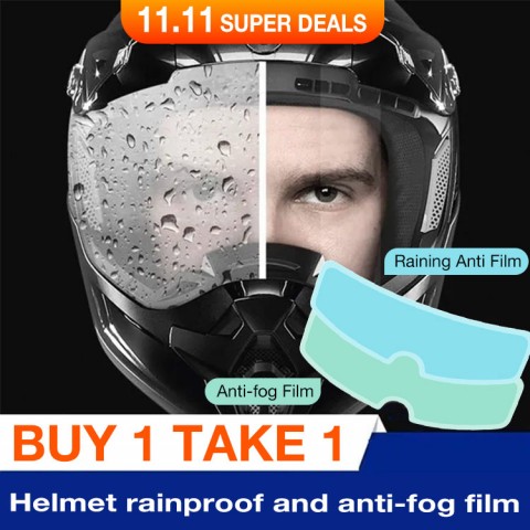 Helmet rainproof and anti-fog film