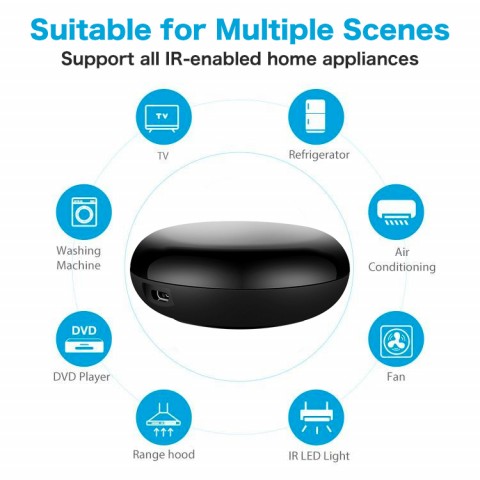 IR Remote Control Smart Home WiFi Remote Controller Smart Life APP Control Compatible with Alexa Google Assistant Voice Control