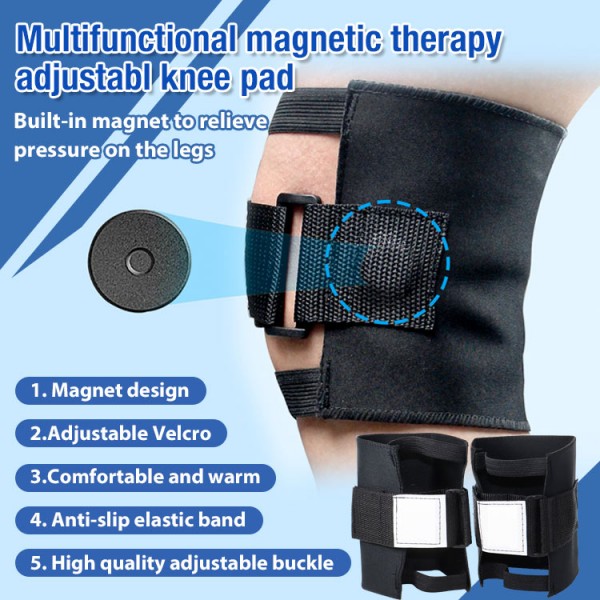 Multifunctional magnetic therapy adjustable kneepad