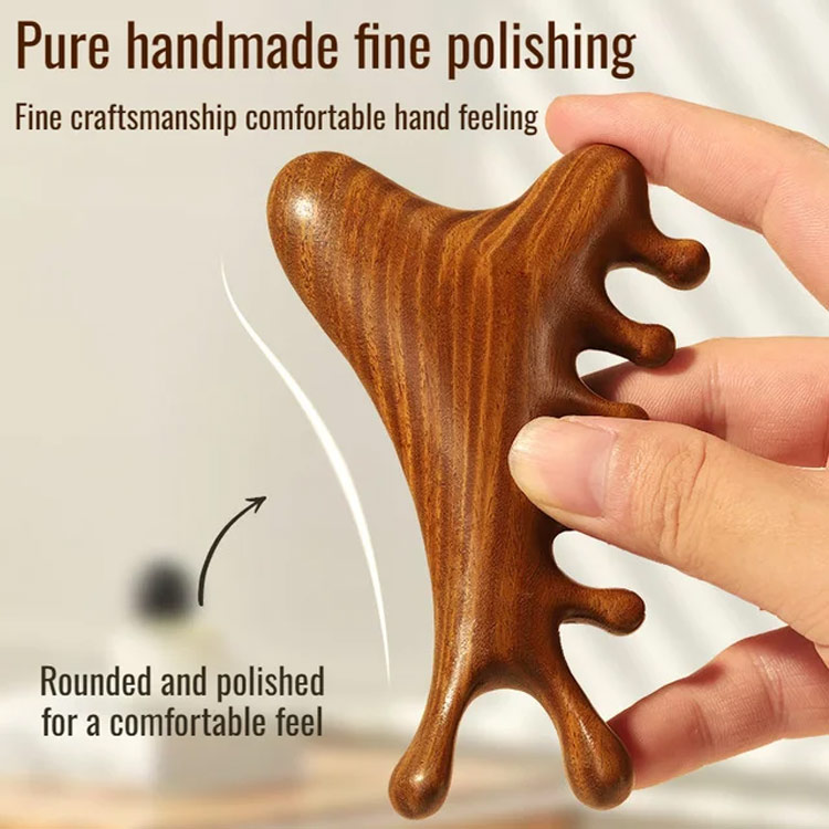 9.9 Mega Sale- Head Eye Scalp Unblocking Meridian Massage Comb 4in1- Japanese imported technology-FDA Certification-Clear the meridians - Relieve head and eye fatigue - Ergonomic design - Natural materials