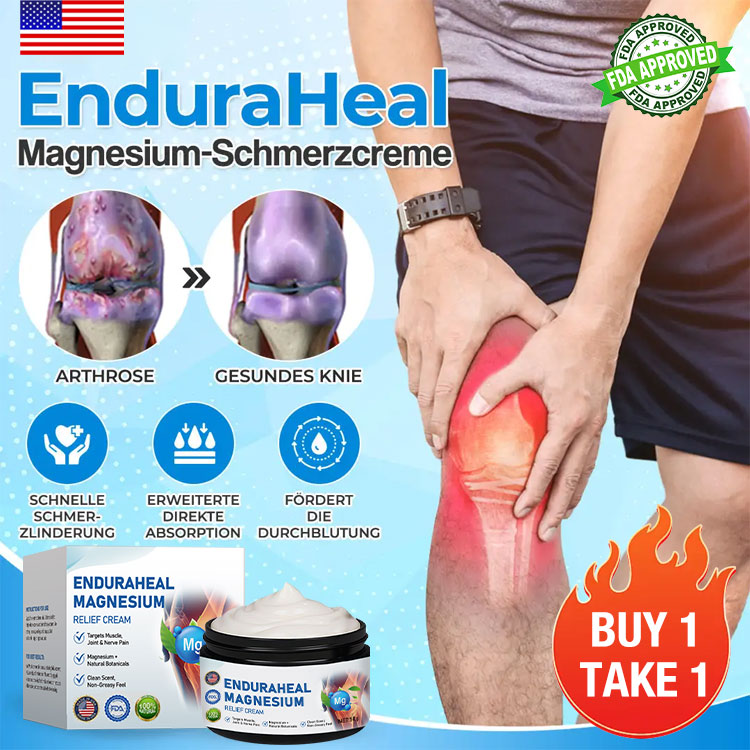 Halloween Sale – Buy 1 Take 1 – EnduraHeal Magnesium Pain Relief Cream – Soothe Joint & Muscle Pain Fast – Relieve Inflammation, Boost Circulation & Restore Mobility – Trusted Natural Formula for Everyday Relief