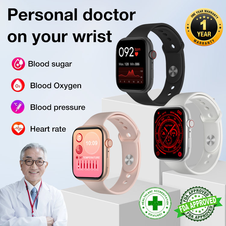 9.9 Super Promotion-One Year Warranty-Smart Painless Blood Glucose Measurement Watch-Stay healthy-measure blood sugar levels, heart rate, sleep quality and other general health